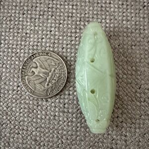 RARE Vintage Chinese Hexagon Stone Bead